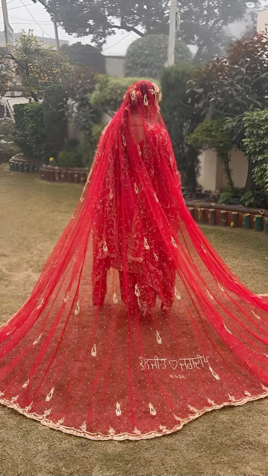 Bride and Grooms Name Veil