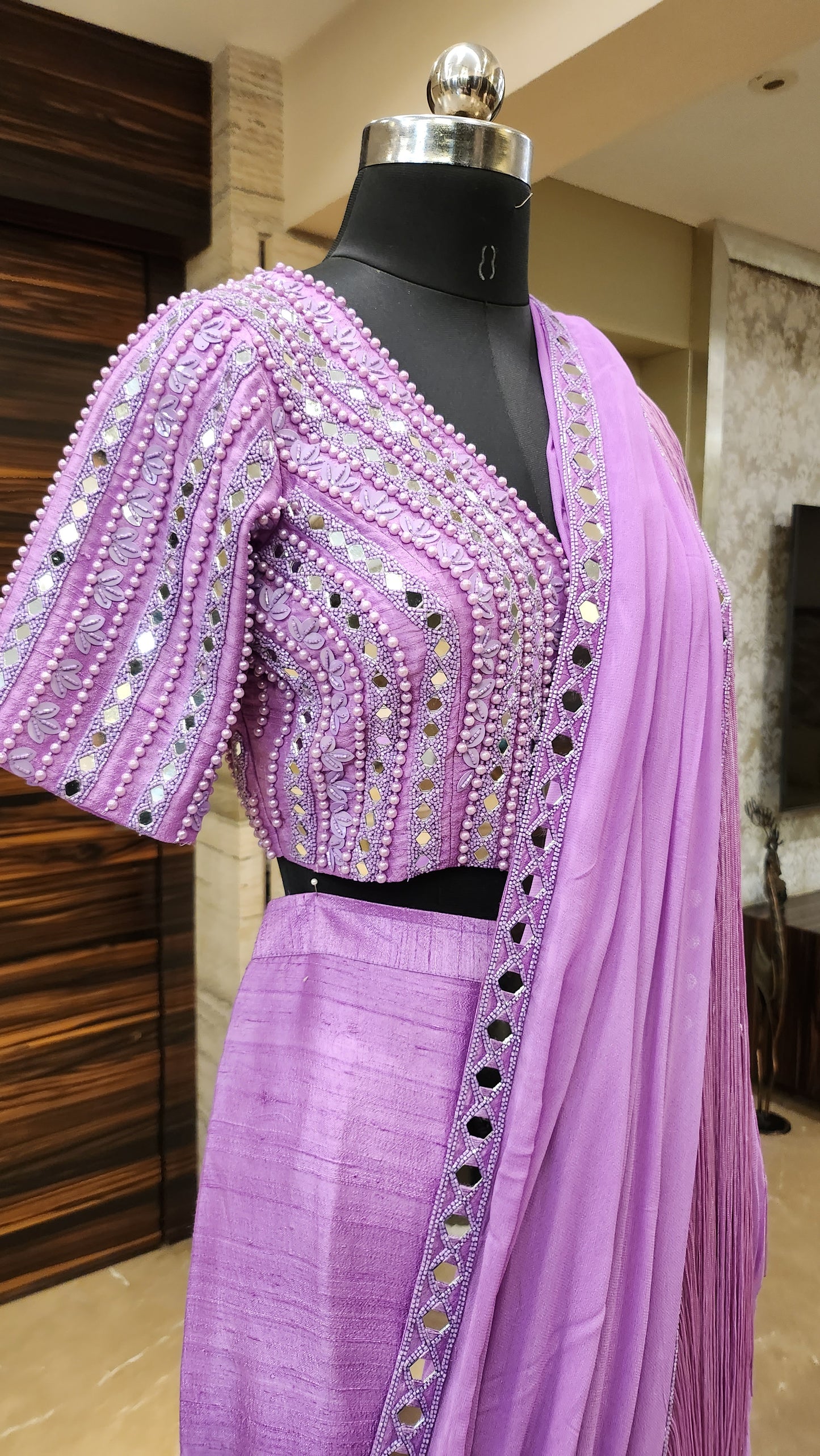 Purple Sharara Set