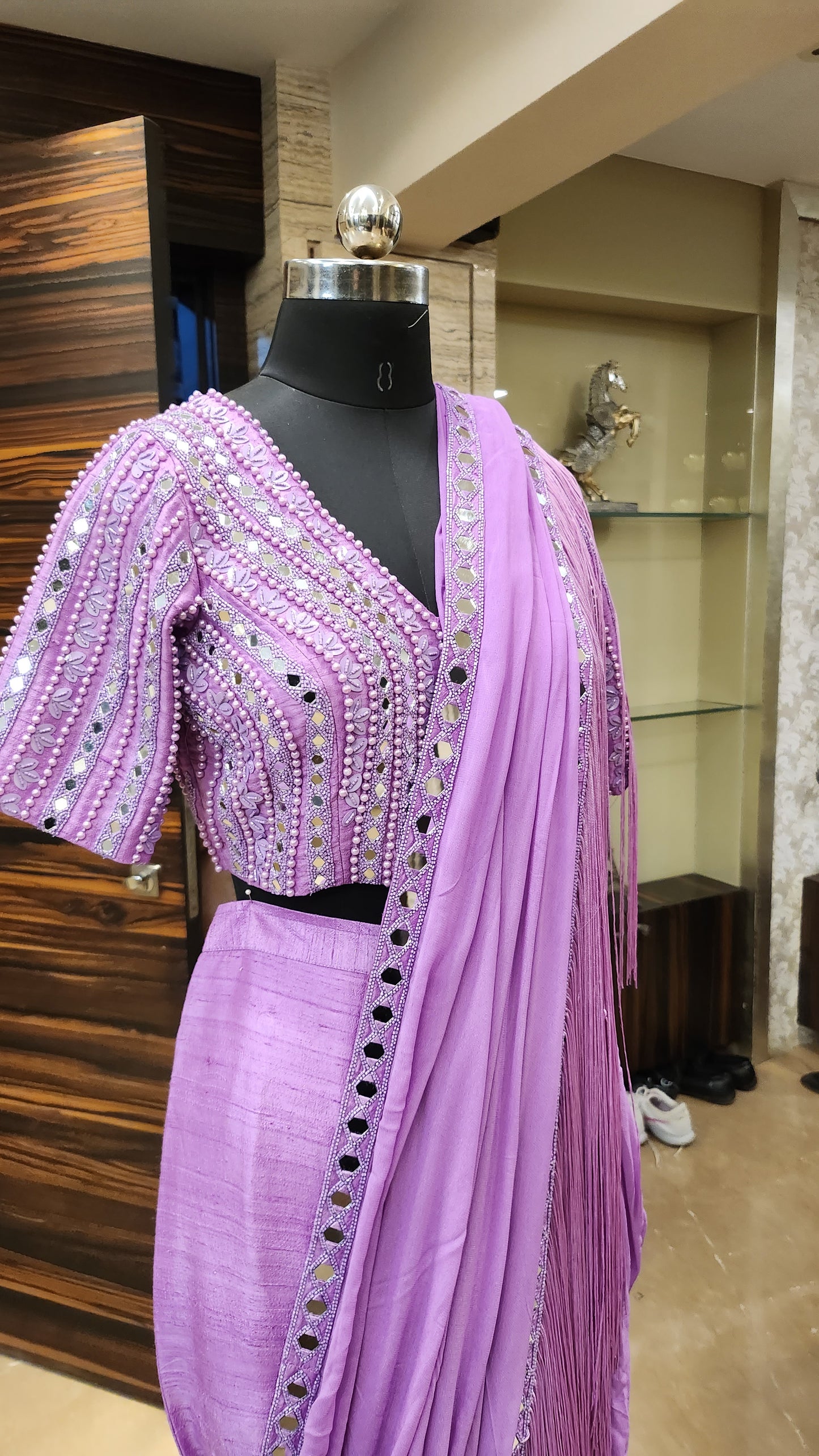 Purple Sharara Set