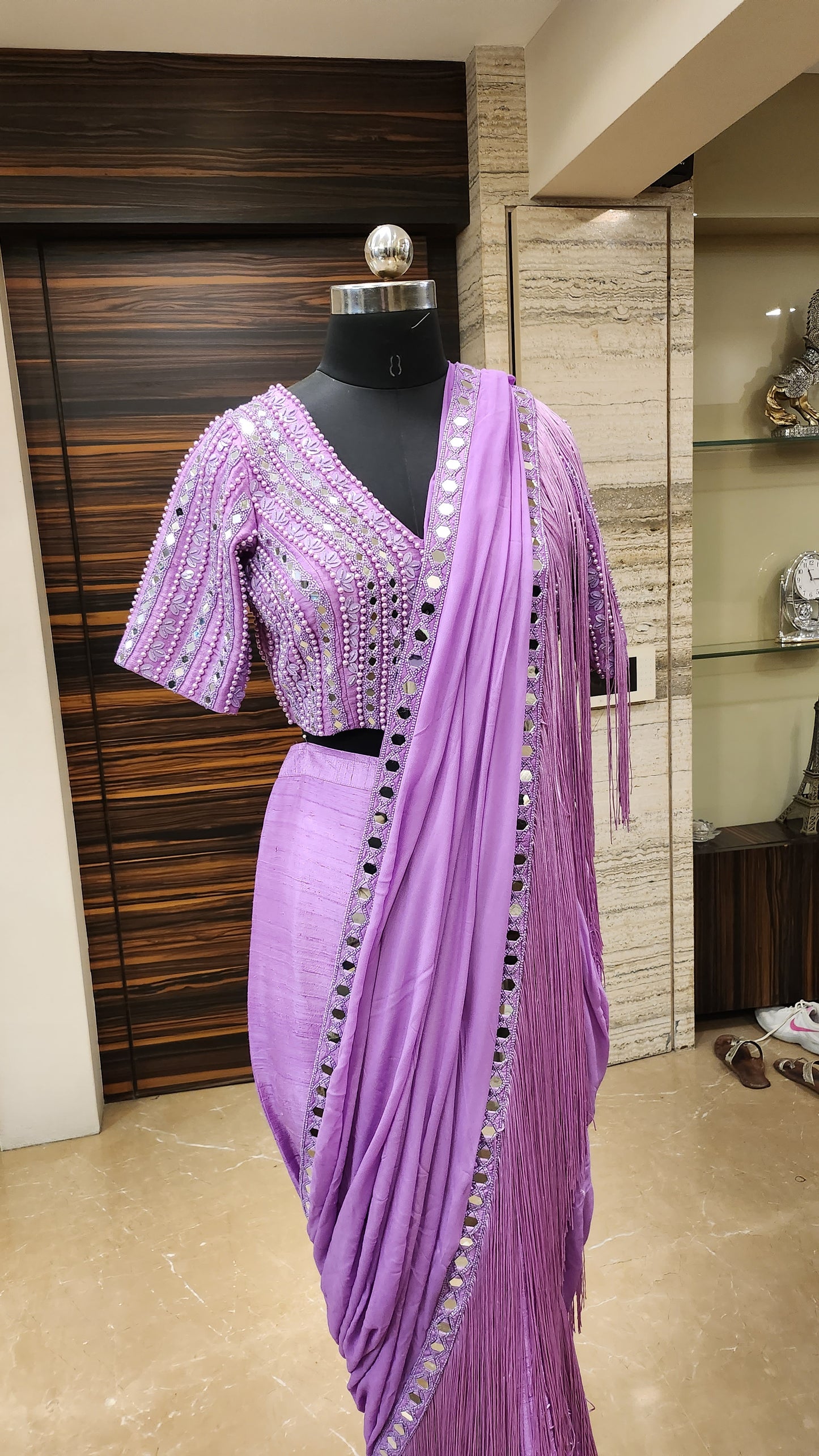 Purple Sharara Set