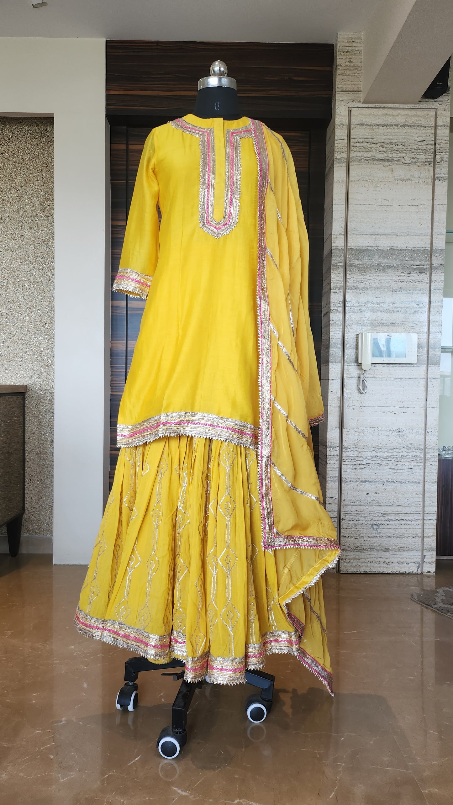 Yellow Sharara Set