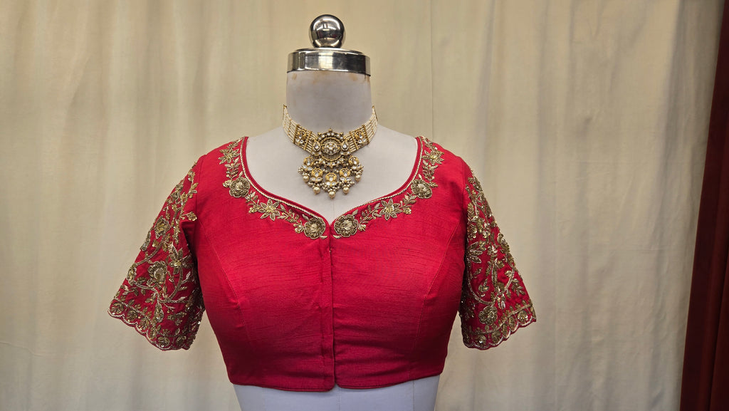 Hot Pink Zardosi Blouse