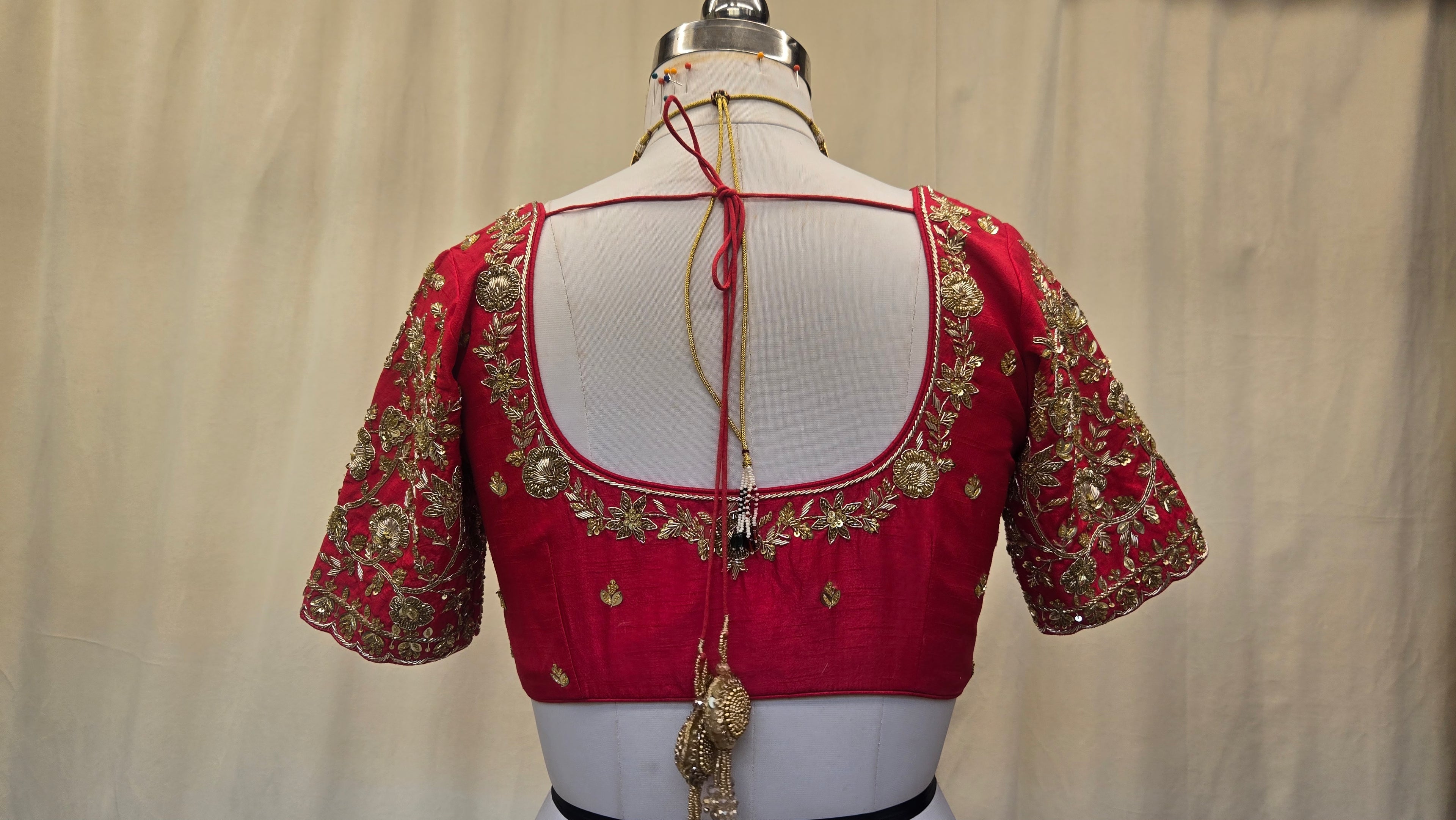 Hot Pink Zardosi Blouse