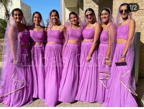 Purple lehenga set