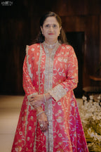 Pink Coral Jacket Lehenga set