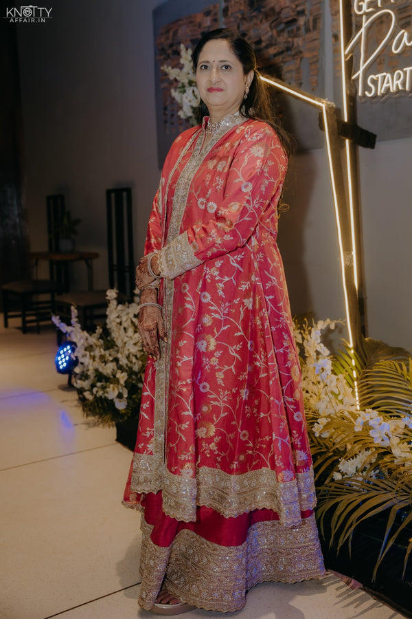 Pink Coral Jacket Lehenga set