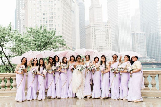 Pink Bridesmaid Saree