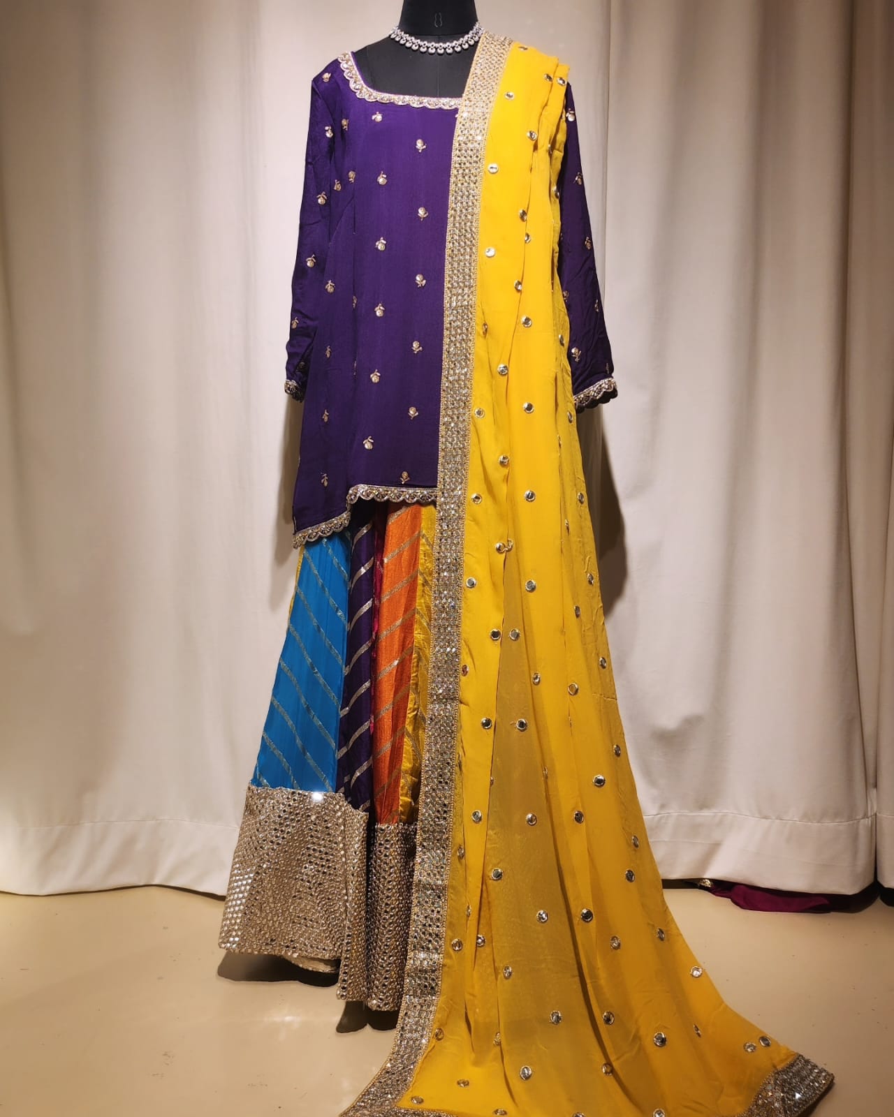 Multi Panel Colourful Lehenga