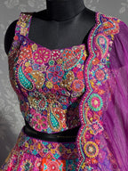 Rangrez Multicolour Hand Embroidered Lehenga Set