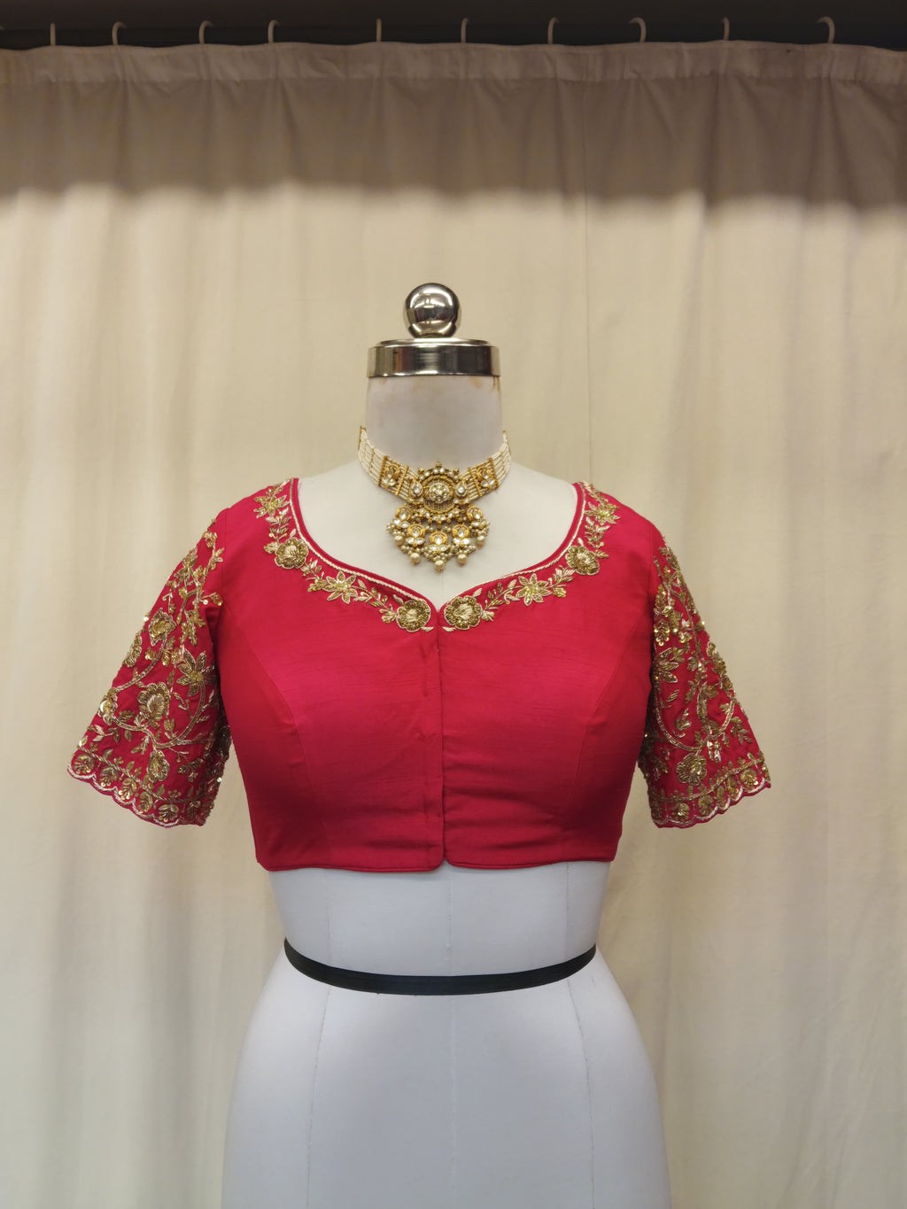 Hot Pink Zardosi Blouse