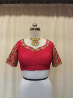Hot Pink Zardosi Blouse