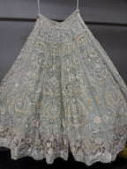Aaira Sage Green Hand Embroidered Bridal Lehenga Set