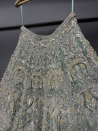 Aaira Sage Green Hand Embroidered Bridal Lehenga Set