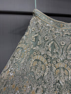 Aaira Sage Green Hand Embroidered Bridal Lehenga Set