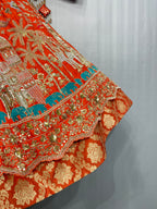 Rangrez Peacock & Elephant Embroidered Bridal Lehenga Set