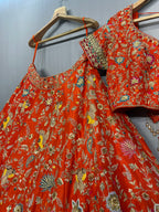 Rangrez Peacock & Elephant Embroidered Bridal Lehenga Set