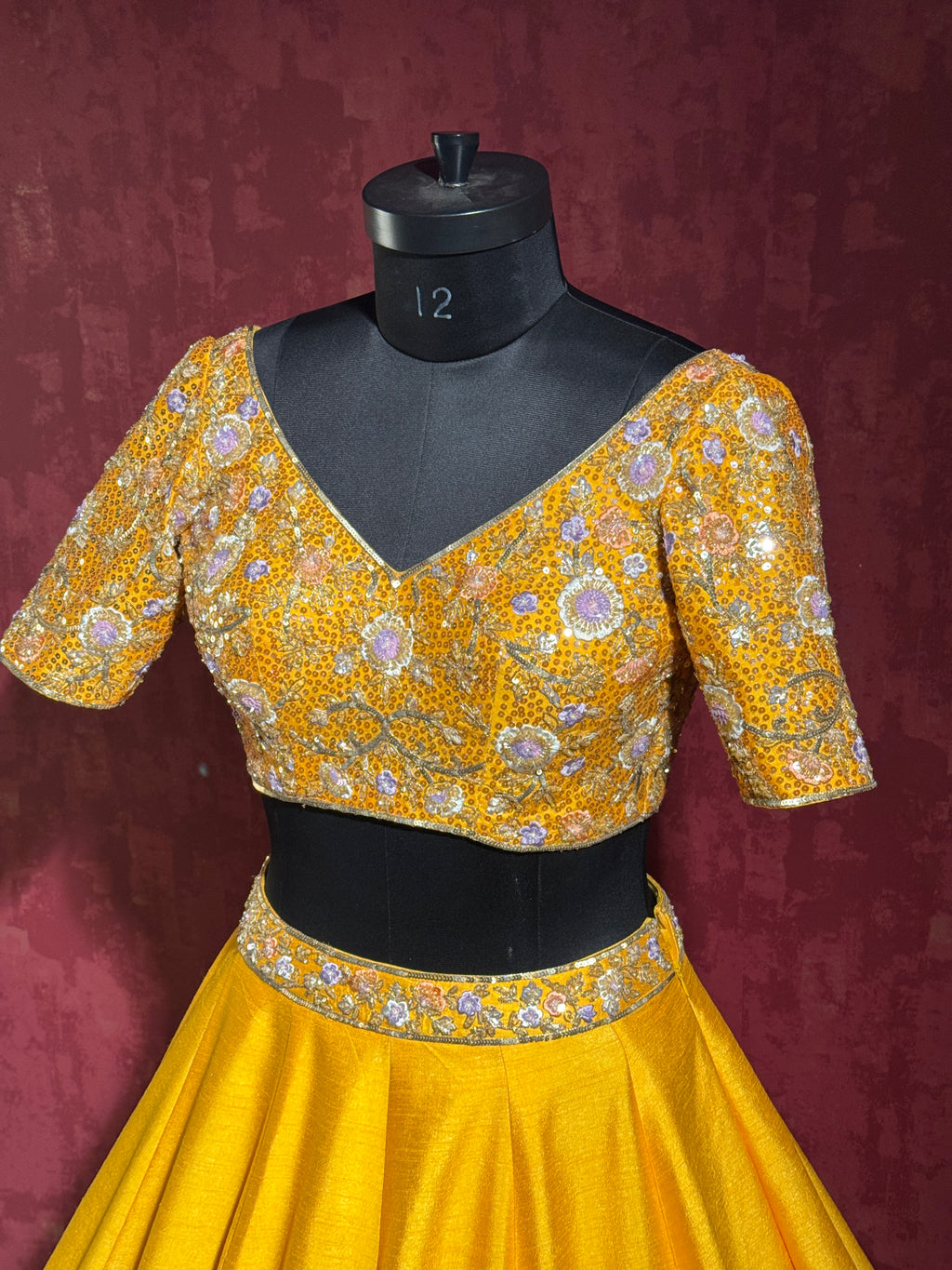 Aarunya Marigold Yellow Embroidered Lehenga Set