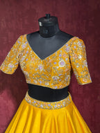 Aarunya Marigold Yellow Embroidered Lehenga Set