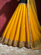 Aarunya Marigold Yellow Embroidered Lehenga Set