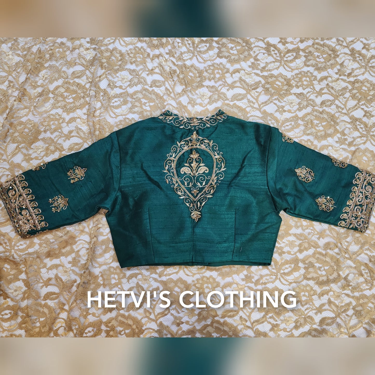 Emerald Green Zardosi Embroidered Blouse