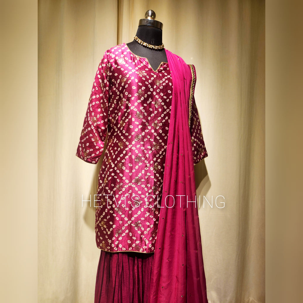 Purple Brocade Lehenga