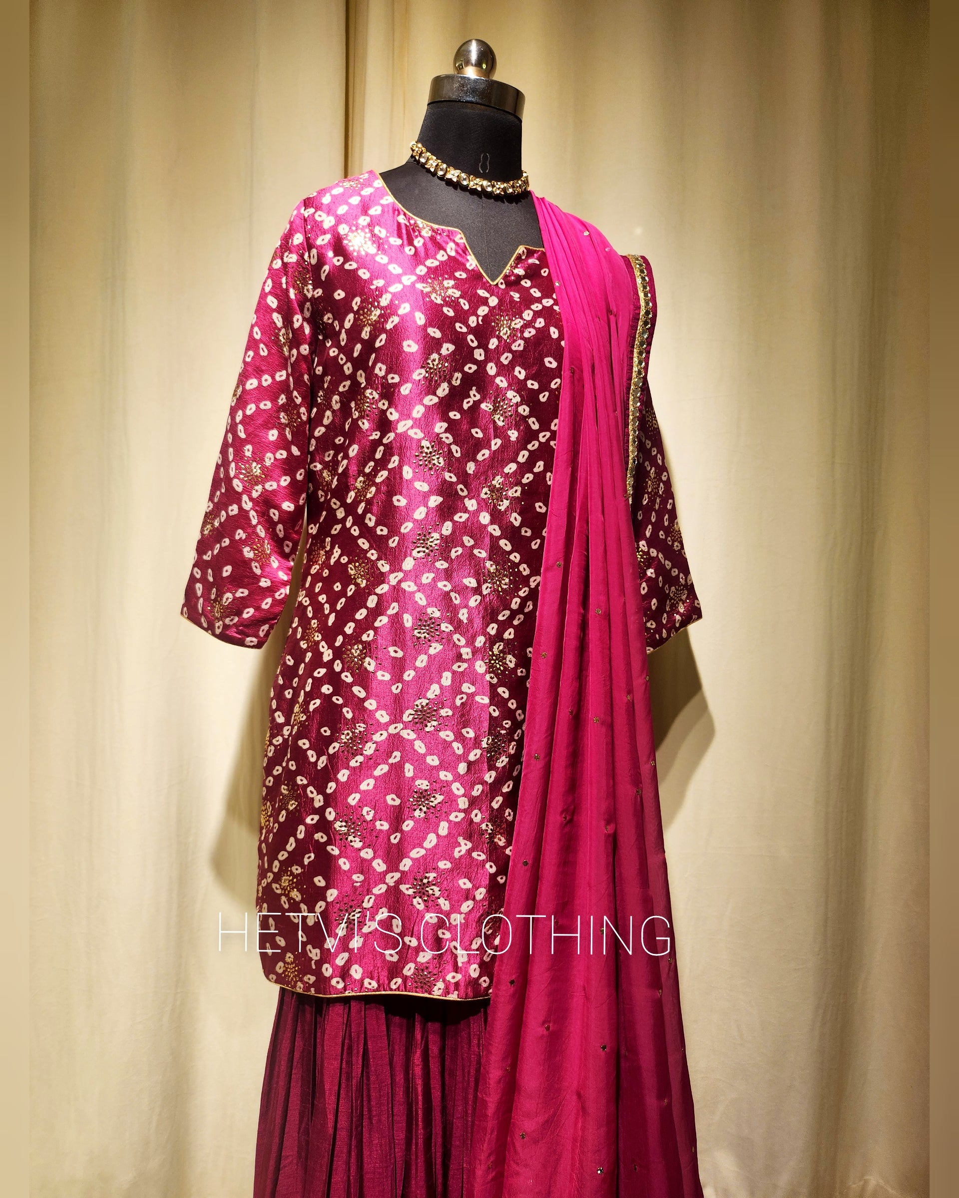 Purple Brocade Lehenga