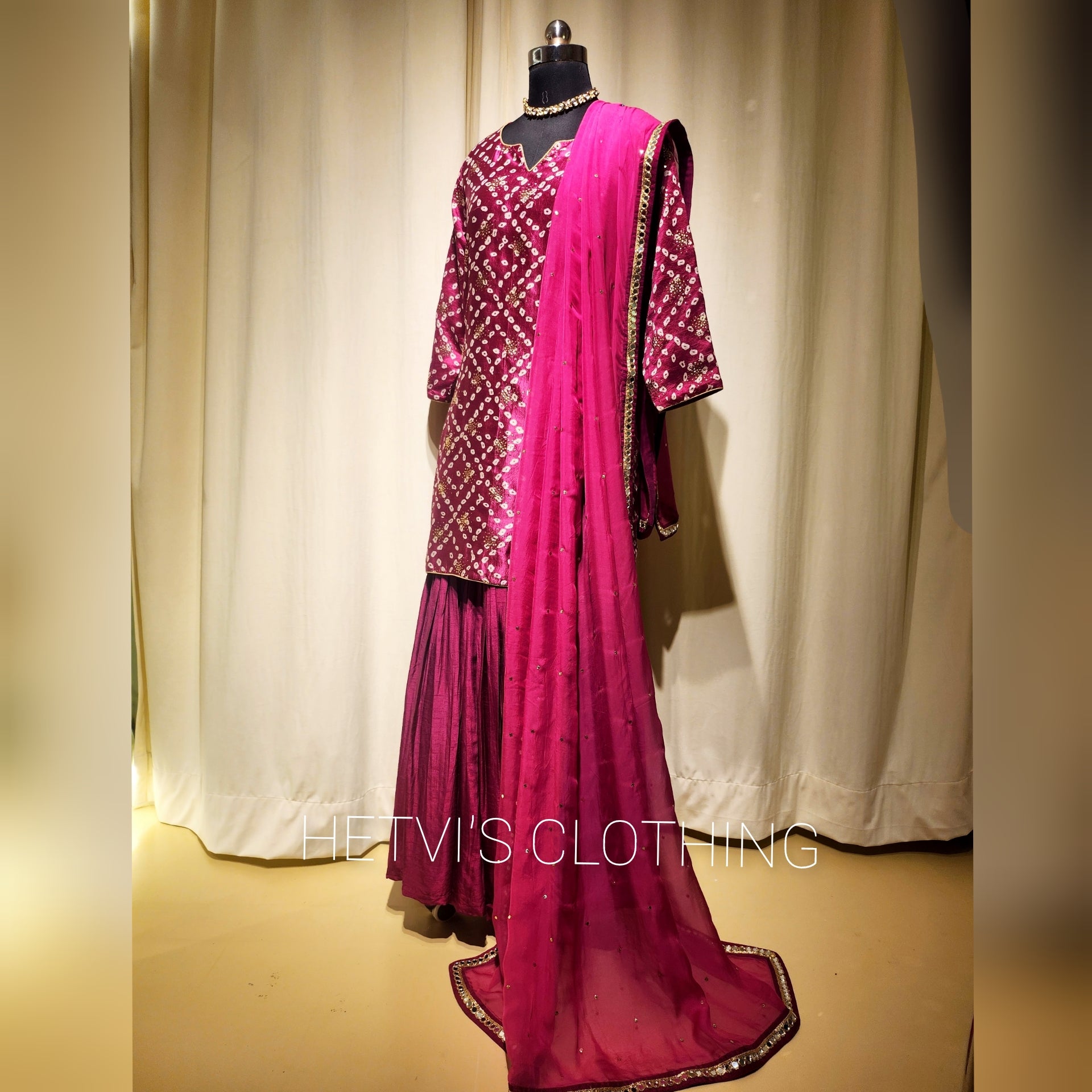 Purple Brocade Lehenga