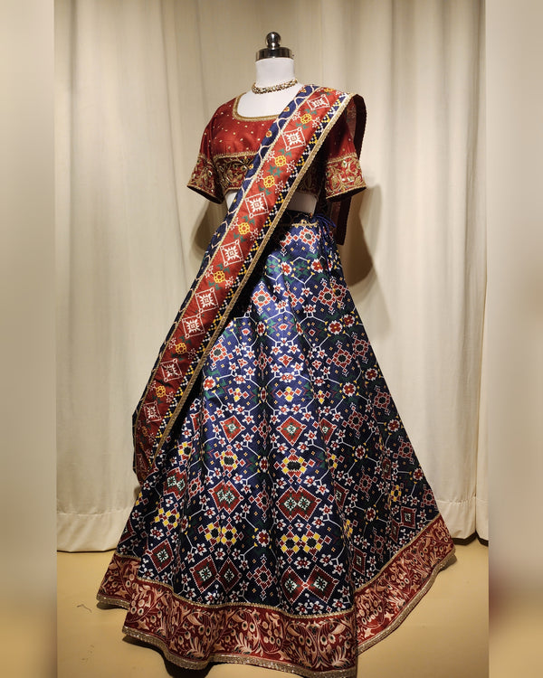 Printed Patola Lehenga set