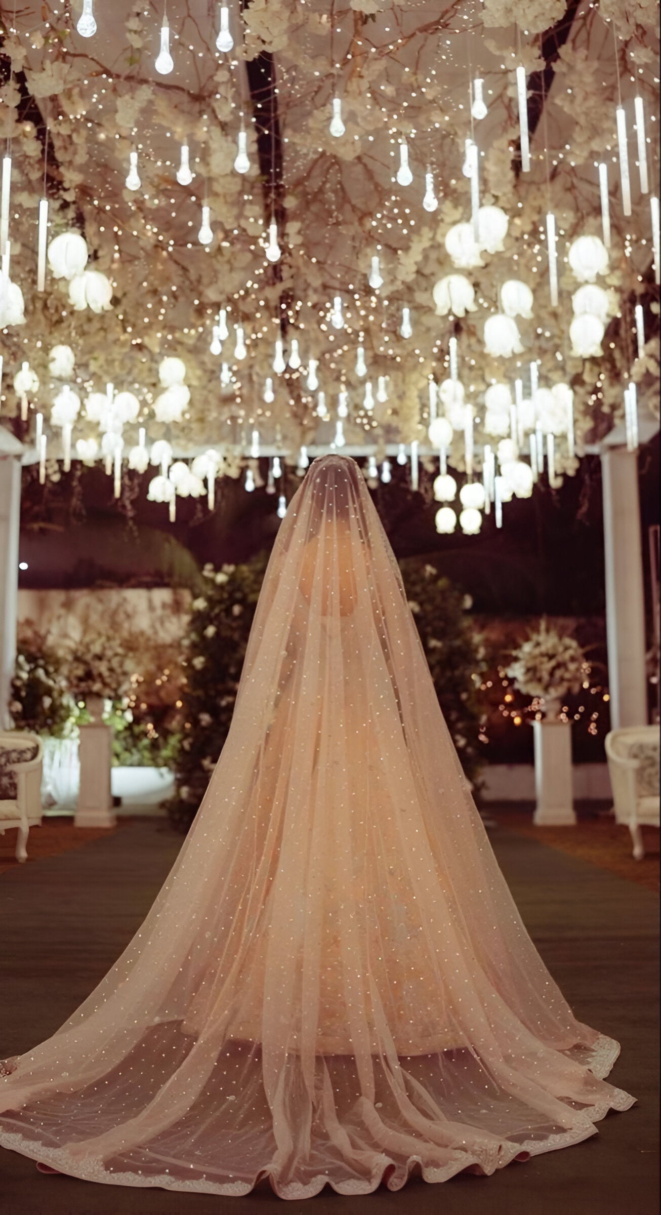 White Swaroski Veil