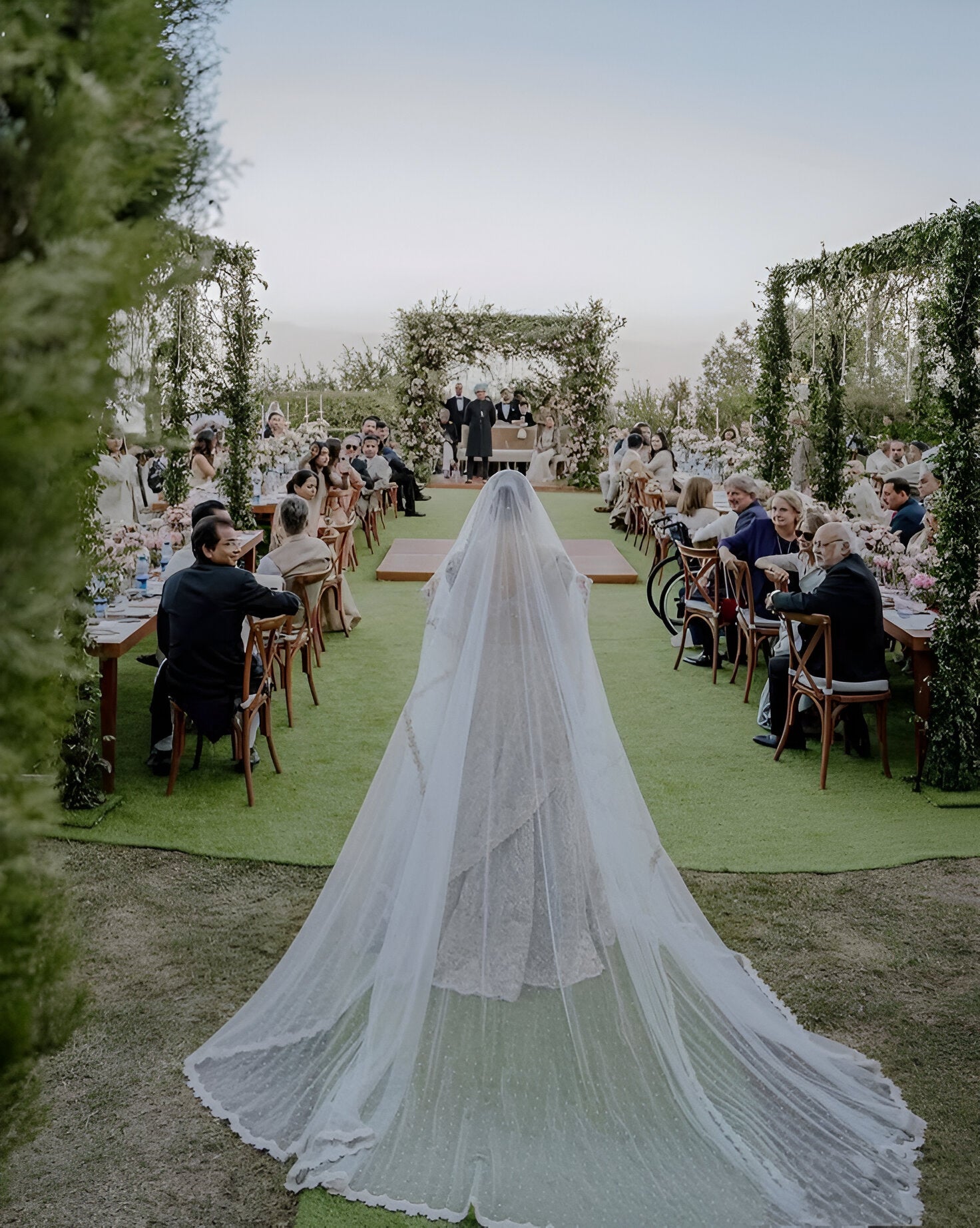 Silver Swaroski Veil