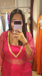 Pink Orgnaza Kurta Set