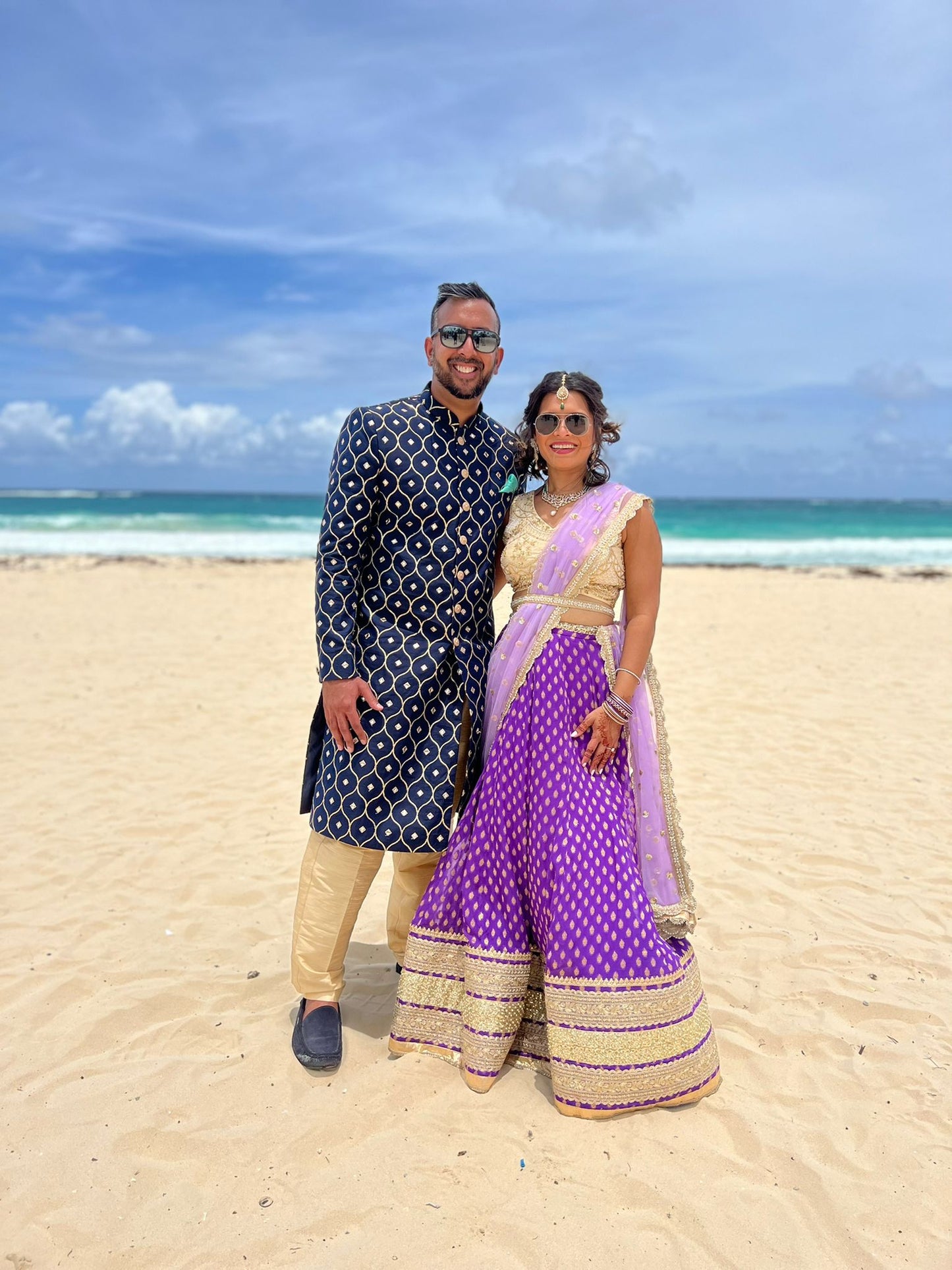 Purple brocade Lehenga