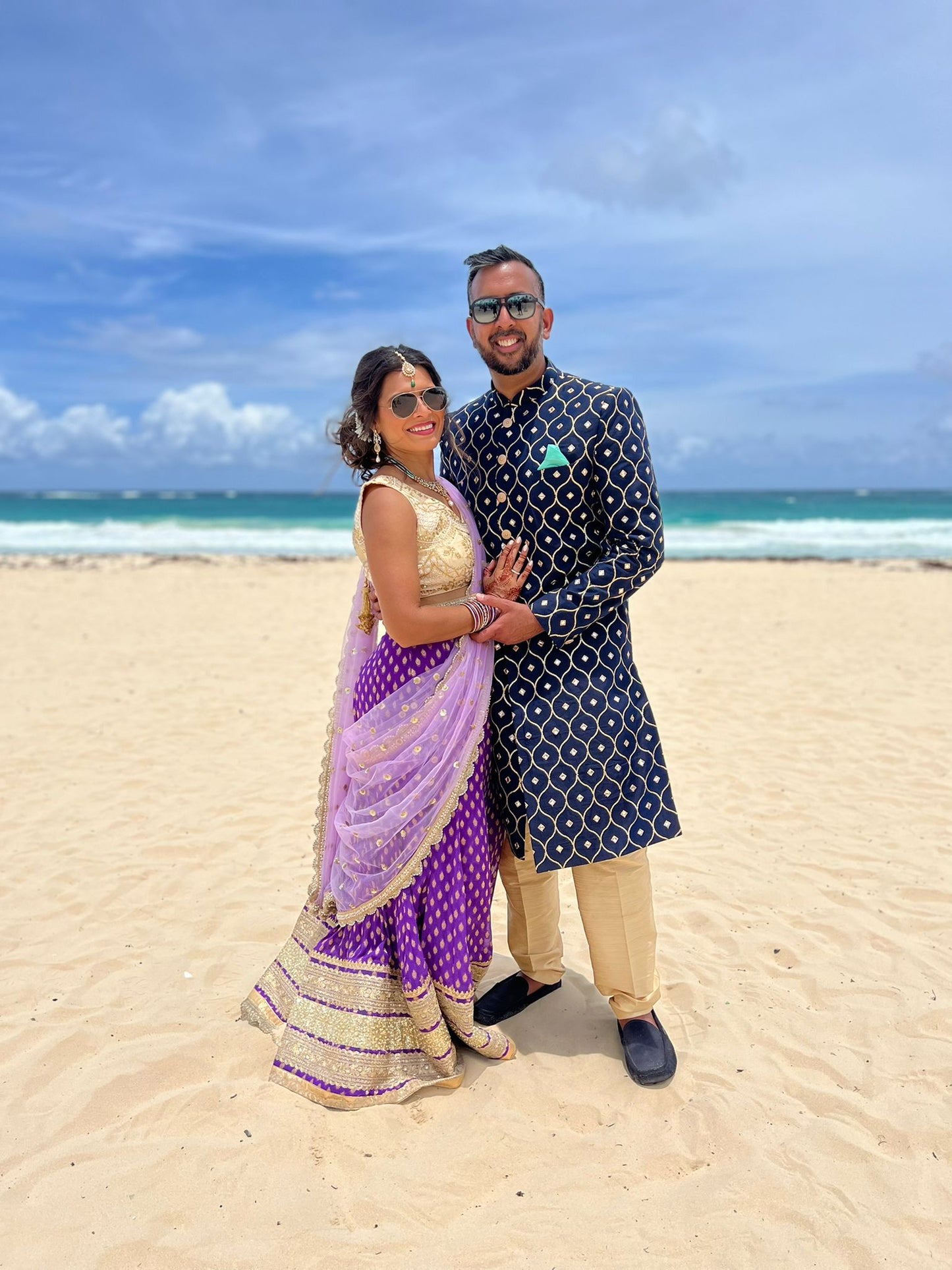 Purple brocade Lehenga