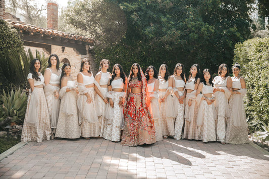 White Brocade Lehenga