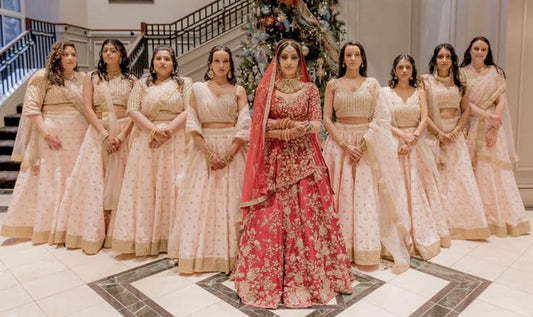 Pink Embroidered Lehenga