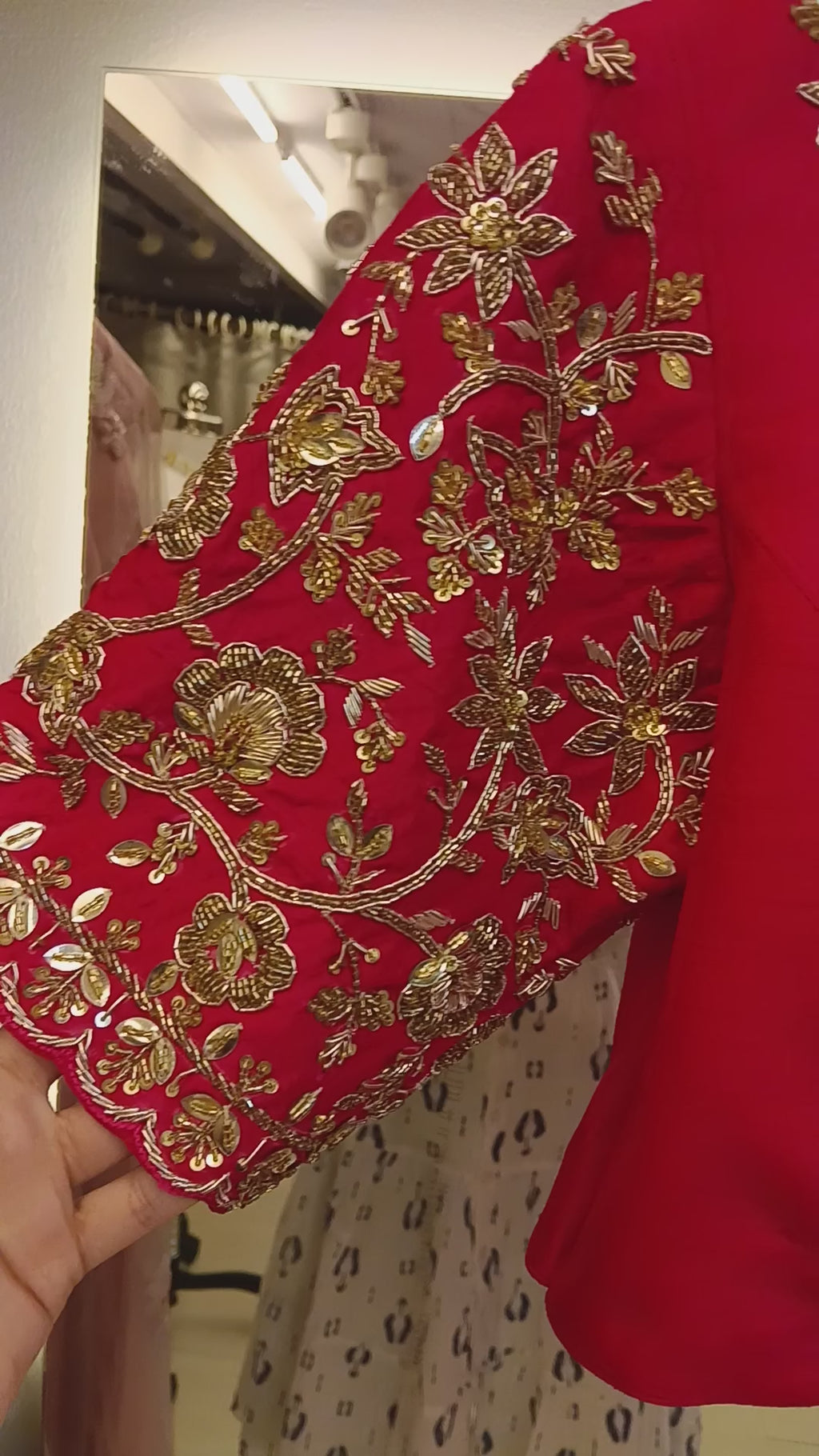 Hot Pink Zardosi Blouse